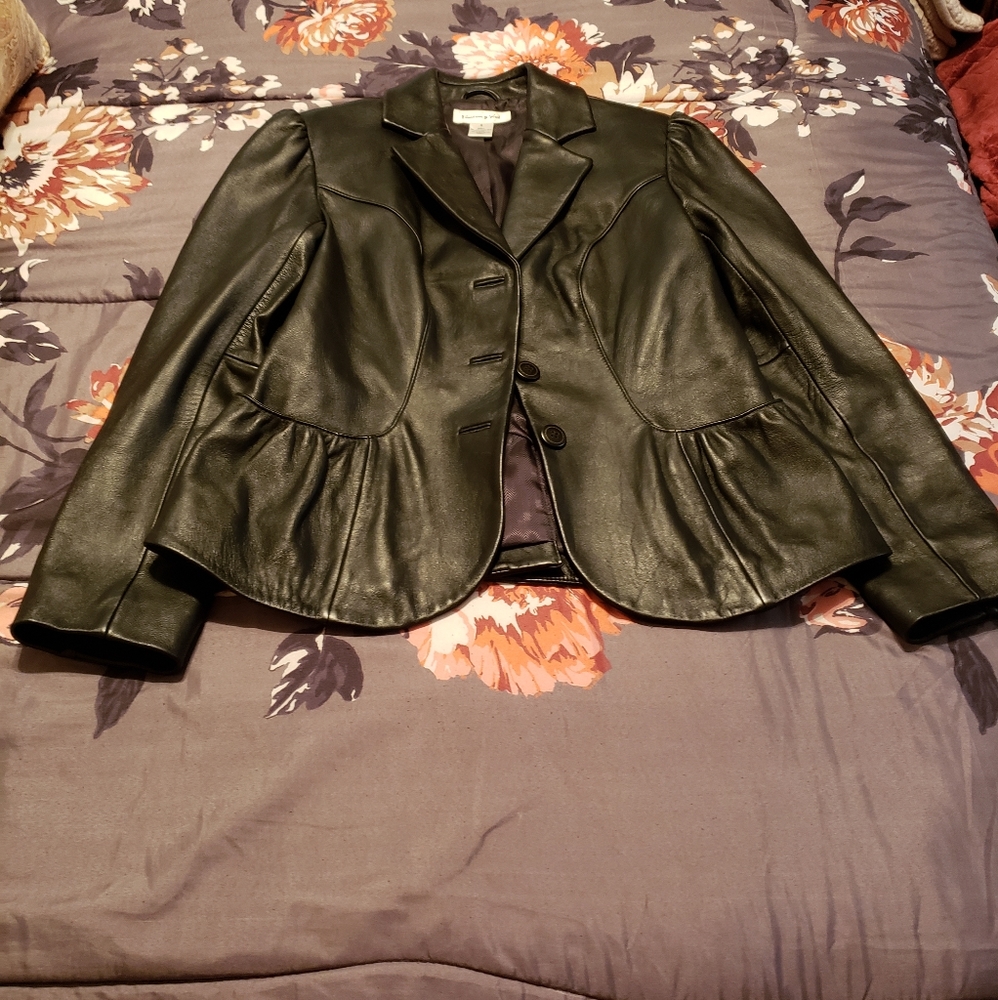 TRENDY leather Blazer - Picture 2 of 11